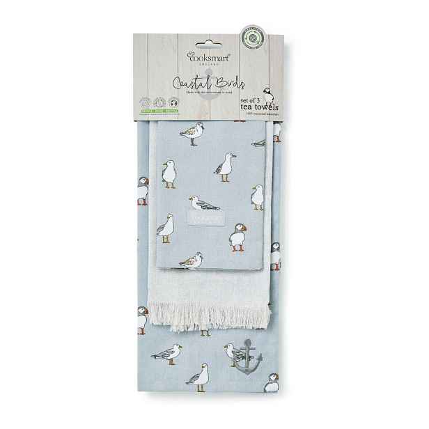 Utěrky v sadě 3 ks 45x65 cm Costal Birds – Cooksmart ®