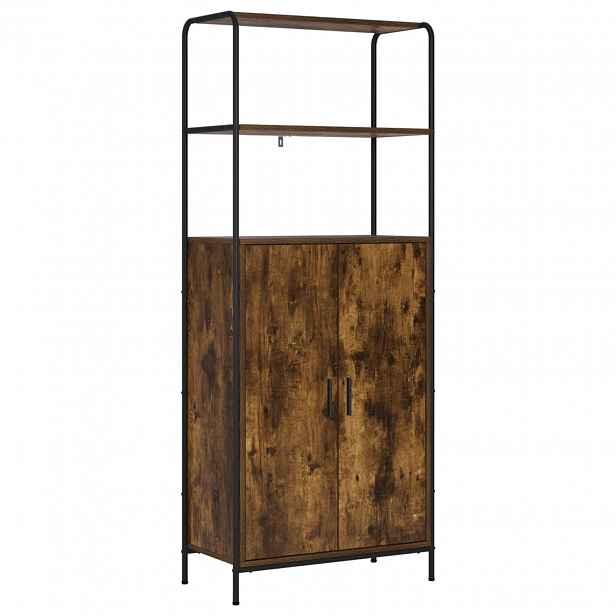 vidaXL Vysoký bufet Kouřový dub 40 x 33 x 161 cm Kompozitní dřevo