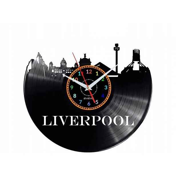 Liverpool Dárek Originální dekorace do domu Hodiny z vinylové desky