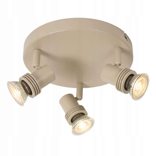 Lucide Kianti stropní reflektor taupe 3xGU10 pohyblivý IP20 50W