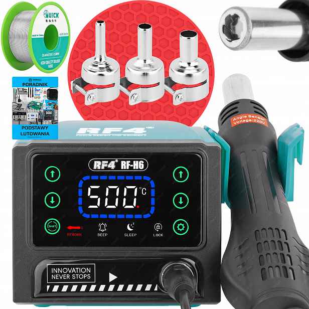 Pájecí Stanice Horký Vzduch Pro Svařování Plastů RF4 RF-H6 600W 500°C XLv1