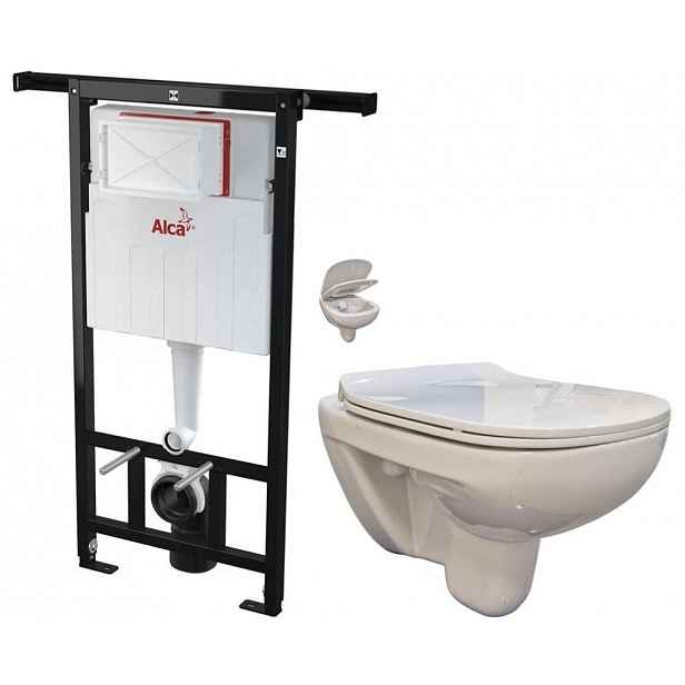 Předstěnový instalační systém bez tlačítka + WC bez oplachového kruhu Edge + SEDÁTKO AM102/1120 X EG1