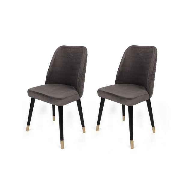 Sada jídelních židlí Hugo Anthracite and Black, 2 ks