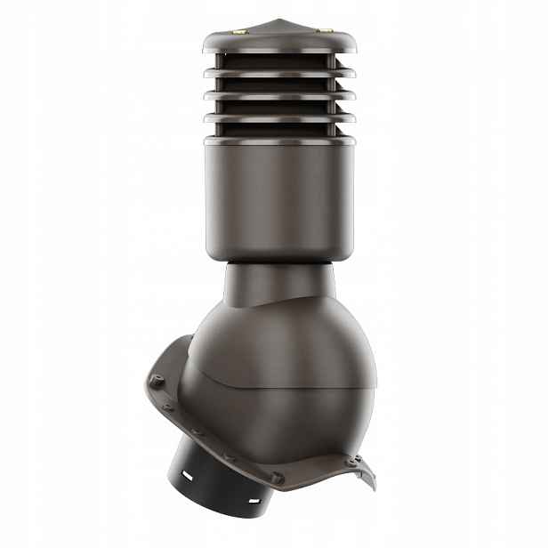 Větrací komín Smartline profil X fi 125 mm, zateplený, tmavě hnědý