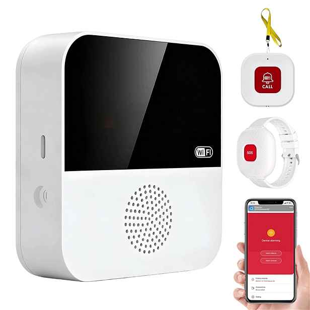 Alarm pro seniora Tlačítko přivolání pomoci Bezdrátový Vodotěsný Odolný