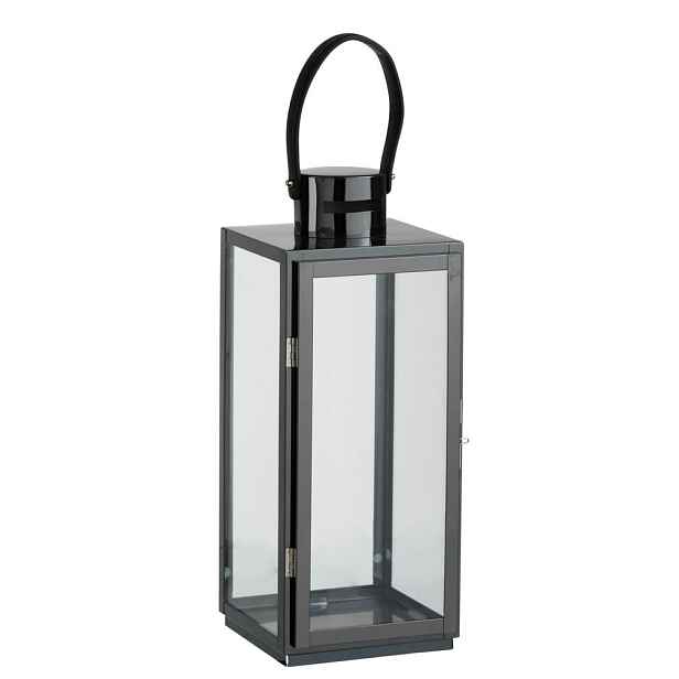 Černá granitová kovová lucerna Recin - 17*16*51 cm J-Line by Jolipa