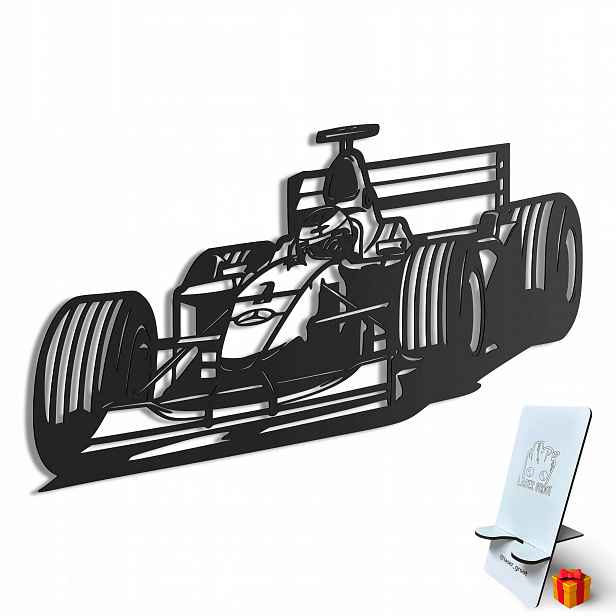 Dřevěný 3D obraz Formule 1 Nástěnná Dekorace Dárek XL