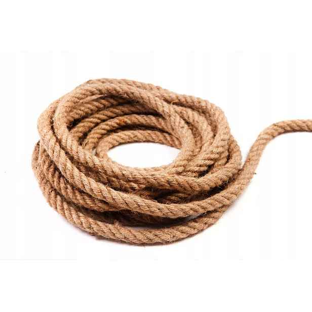 Jutové lano 12 mm x 50 m. Ekologické, pevné, ozdobné. Pro dům i zahradu!