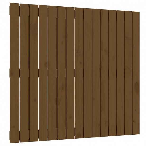 vidaXL Nástěnné čelo postele medově hnědé 95,5x3x90 cm borové dřevo