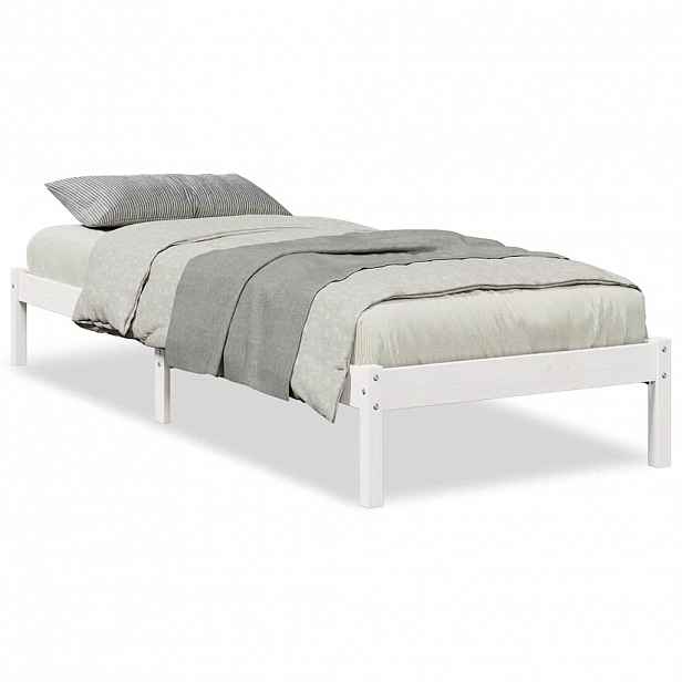 vidaXL Prodloužený rám postele bez matrace bílý 100 x 210 cm borovice