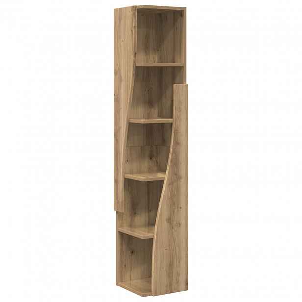 vidaXL Rohová skříňka 27,5x27x140cm Kompozitní dřevo Artisanový dub