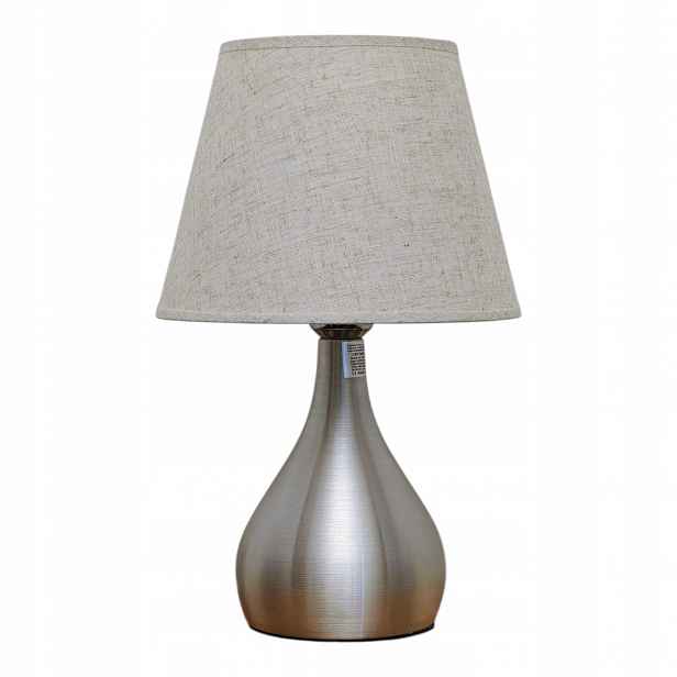 Noční lampa, dotyková, s Led stínítkem, stříbrná