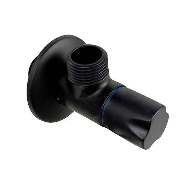 Fanski FA2760-AP004B-S-12 černý rohový keramický ventil 1/2" x 1/2" se sítkem, modré značení