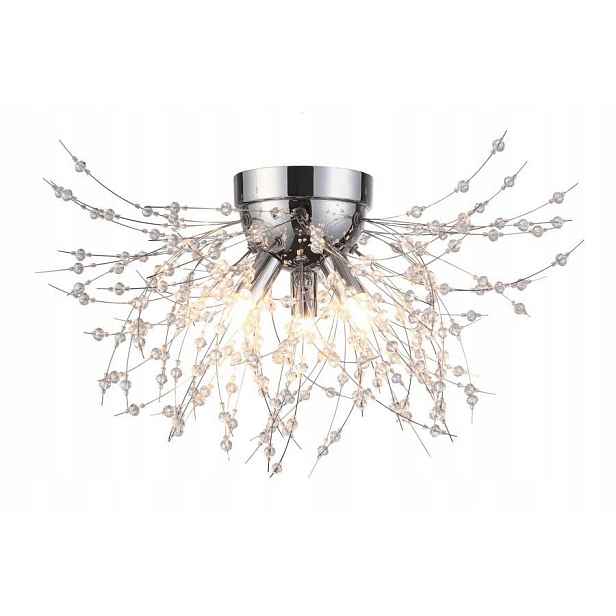 Stropní svítidlo chrom glamour s krystaly do obývacího pokoje ložnice Reality