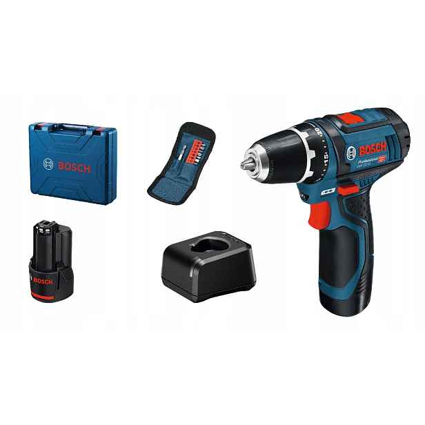 Aku Šroubovák Bosch Gsr 12V-15 2X akumulátor Nabíječka