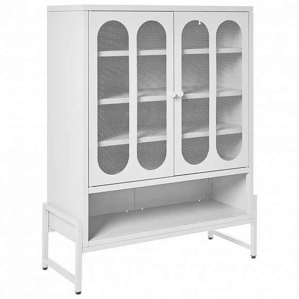 Beliani SIDEBOARD se 2 dveřmi Kov Bílý Soletta