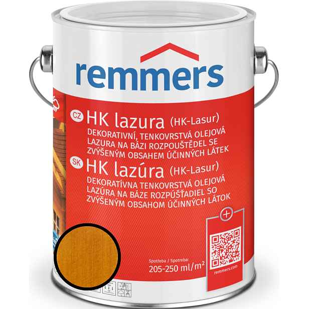Lazura tenkovrstvá Remmers HK lazura kiefer, 0,75 l