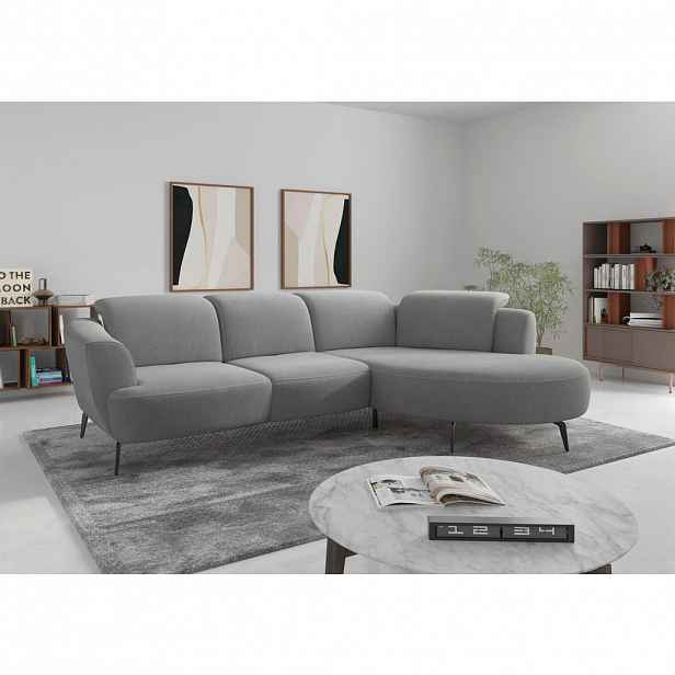 Sit & More ROHOVÁ SEDAČKA, textil, šedá