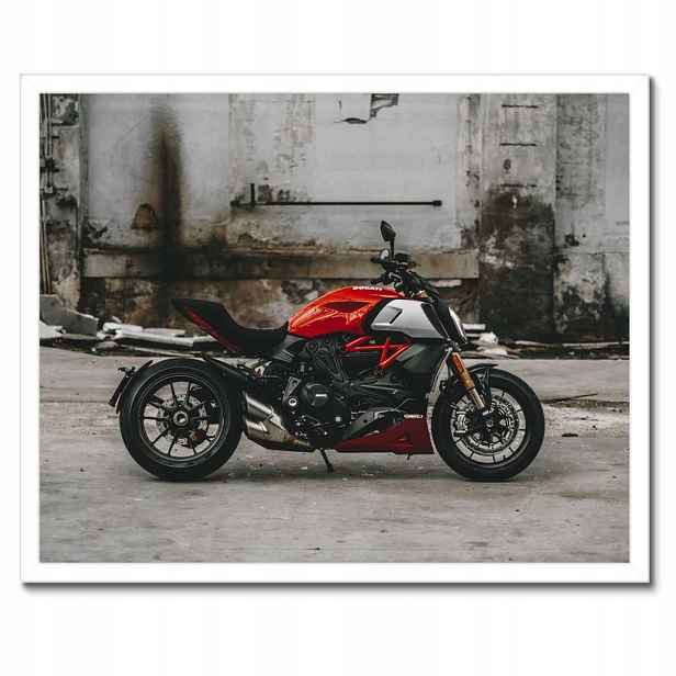 Plakáty v rámu 50x40 Červené Ducati Motocykl