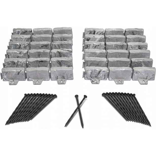 EasyFlex Obrubník krajinný No-Dig výška 6,9 cm, 4,5 m šedá břidlice