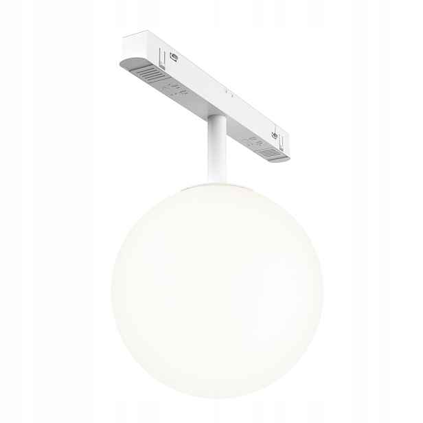 Maytoni Luna kolejnicová lampa 1-fázová bílá Led skleněná koule 5W 4000K
