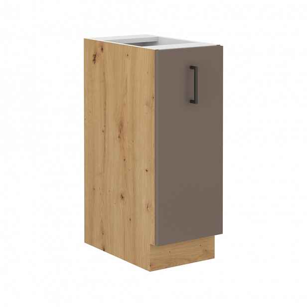ARCENIO, skříňka dolní 30 D CARGO BB, korpus: dub artisan, dvířka: lanýžově šedá