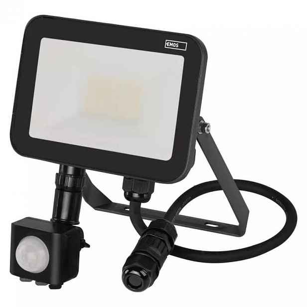 Led reflektor Inovo s pohybovým čidlem, 20W, antracit, neutrální bílá