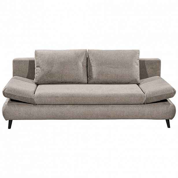 MID.YOU ROZKLÁDACÍ POHOVKA, textil, kompozitní dřevo, šedohnědá