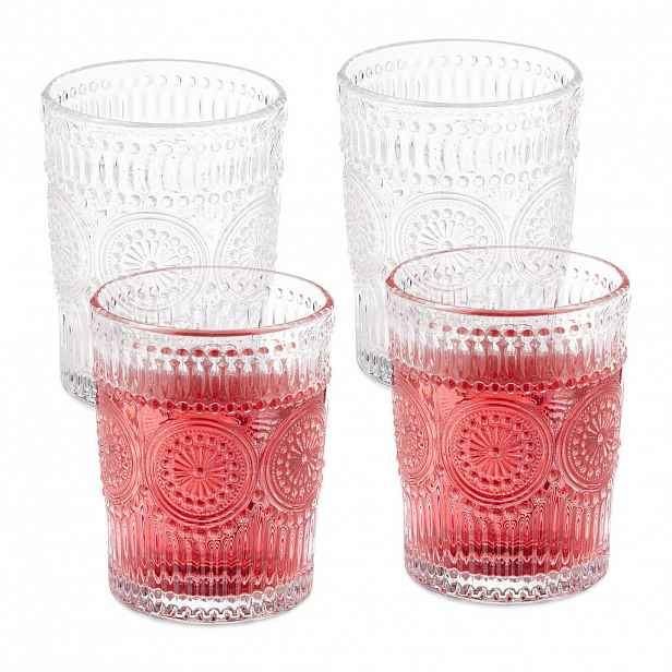 Relaxdays SKLENICE Transparentní 4ks-Set sklo 300 ml