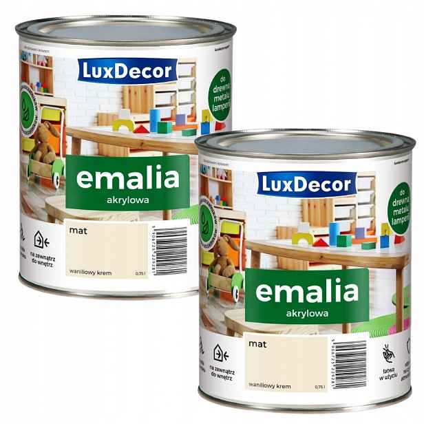 Sada 2KS Luxdecor Univerzální Smalt 0,75L Vanilkový Krém Mat