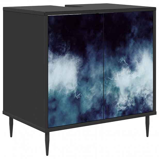 vidaXL Koupelnová skříň RAALTE Černý dub 60 x 40 x 61 cm