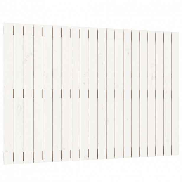 vidaXL Nástěnné čelo postele bílé 127,5x3x90 cm masivní borové dřevo