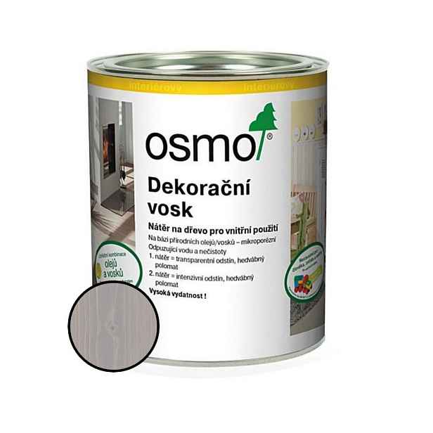 Vosk dekorační Osmo 3119 hedvábně šedý 0,75 l