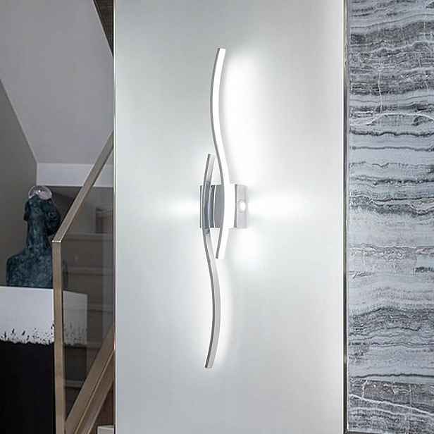 Nástěnná Led Lineární Lampa Bílá Do Obývacího Pokoje Ložnice Dálkový Ovladač Stmívač