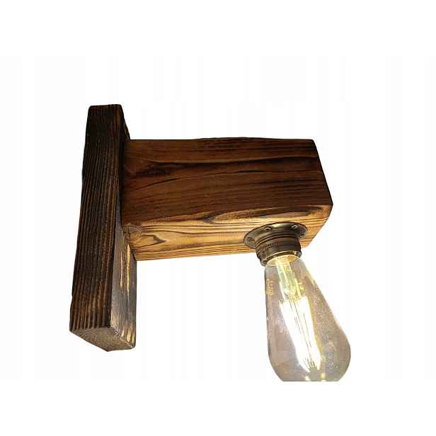 Dřevěná nástěnná lampa OldBlock