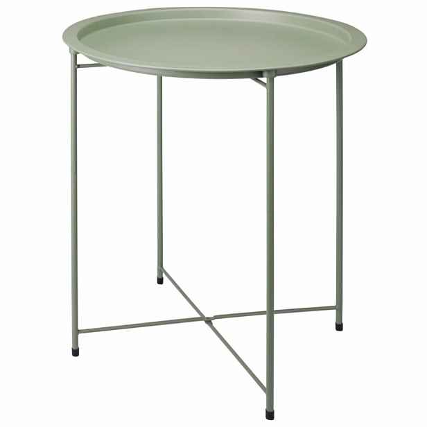 HowHomely Kovový odkládací stolek Inko 50 cm zelený