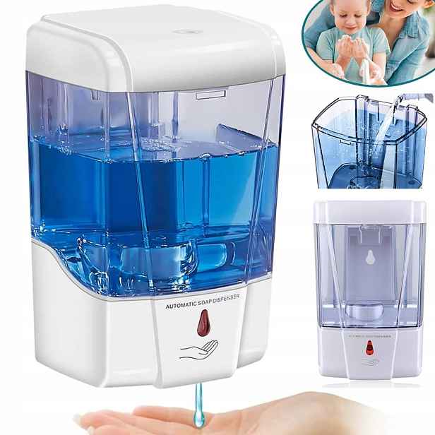 Dávkovač Tekutého Mýdla Bezdotykový Automatický Senzor Dispenser 700 ML