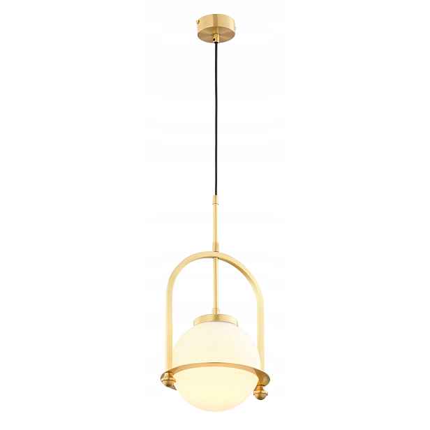 Jupiter Závěsná lampa Rosso Loftová mosazná 1xE27 15W Sklo Bílá