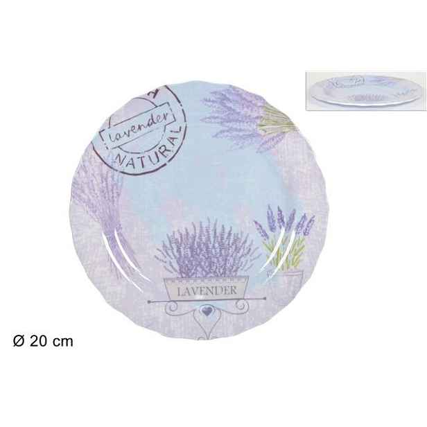 PROHOME - Talíř 20cm vroubkovaný Levandule