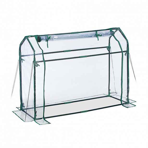 Relaxdays FÓLIOVNÍK Průhledný Tmavě zelený PVC 92x124x42 cm
