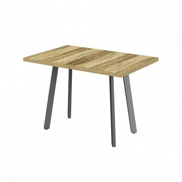 Vicco JÍDELNÍ STŮL Tisko, Rustikální dub/Šedá, 120-160 x 80 cm s výsuvnou deskou stolu