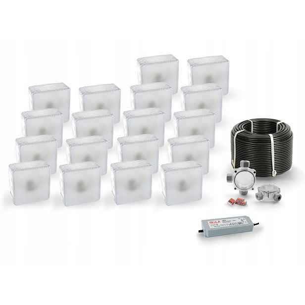 18x Led nájezdové svítidlo 12V IP68 Bc 12x12 cm