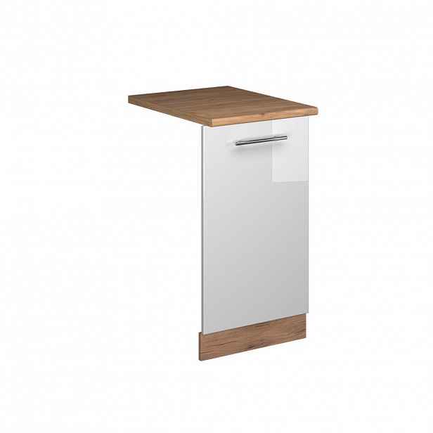 Vicco ČELNÍ PANEL MYČKY Fame-Line Bílá vysoký lesk 45 cm , PD Dub