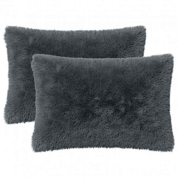 vidaXL Povlak na polštář 2 pcs HEERLEN Antracitová 40 x 60 cm