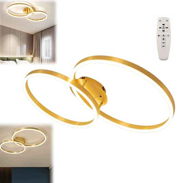 stropní svítidlo Led Zlatý lustr Stropní Svítidlo Ring Moderní do obývacího pokoje 42W 4500