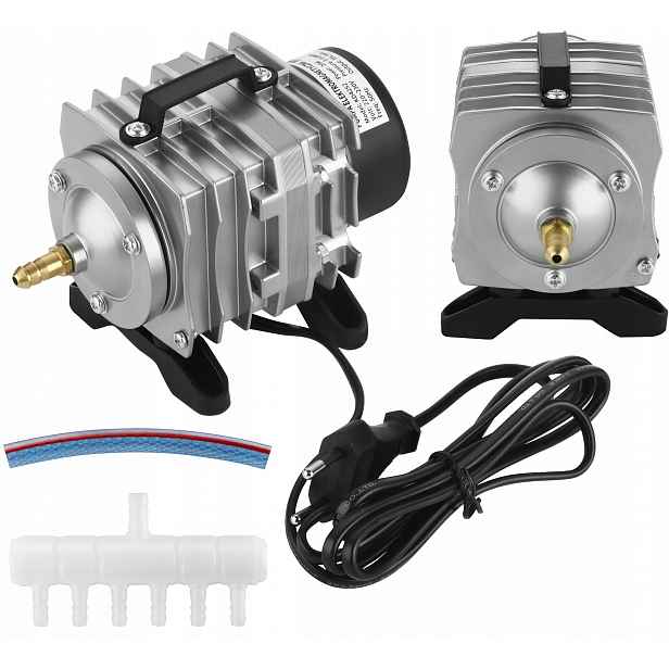 Elektromagnetická Pumpa Vzduchu Provzdušňovač Jezírka 20W 2100L/h