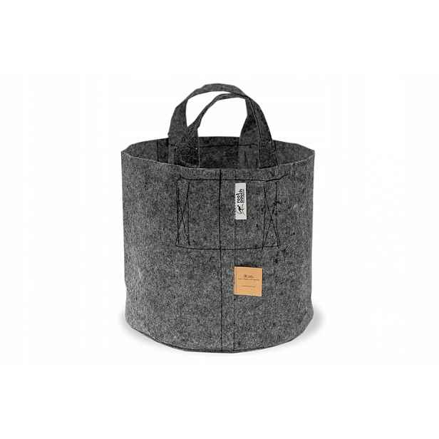 Growbag Root Pouch květináč látkový 29x36 cm 22 l s rukojetí, šedý