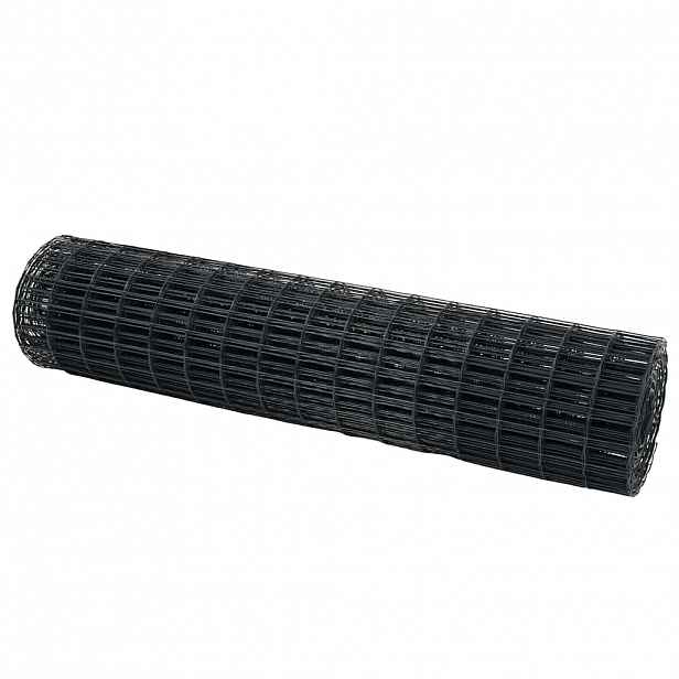 vidaXL Euro plot 1 x 10 m Železo potažené PVC Šedá