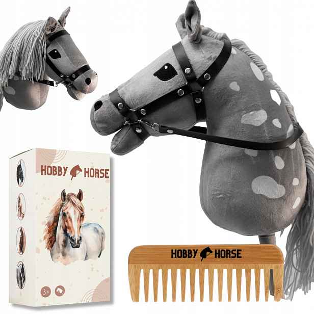 Hobby Horse Kůň Na Tyči A3 Koník S Hřívou Hlava Koně Hřeben Krabička