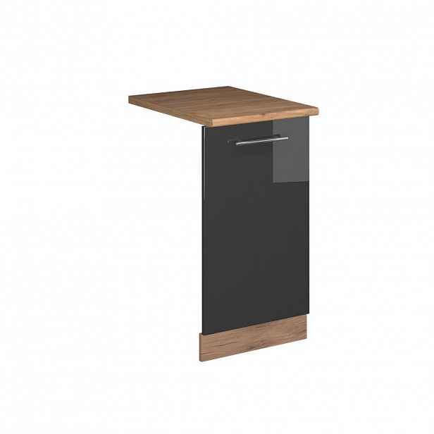 Vicco ČELNÍ PANEL MYČKY Fame-Line Antracitový vysoký lesk 45 cm , PD Dub
